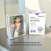 Clear Acrylic Photocard Storage Box, Maximal Fit Photocard 58x89mm Sleeve, Photocard Display Box